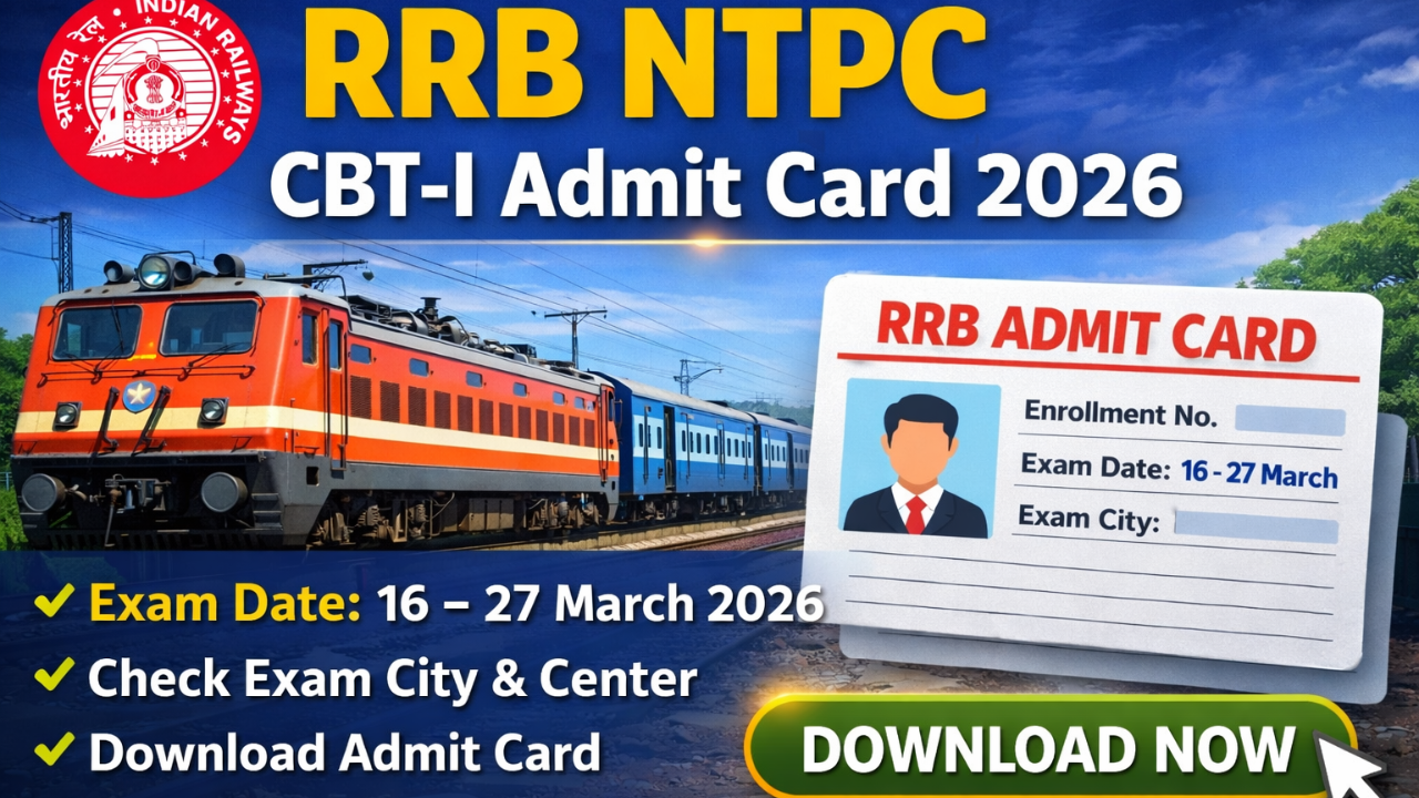 RRB NTPC Graduate Level Admit Card 2026