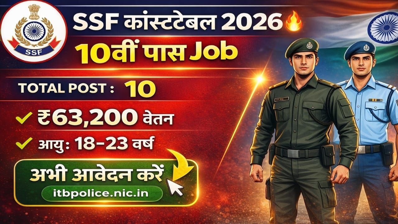 SSF Constable Tradesman Recruitment 2026