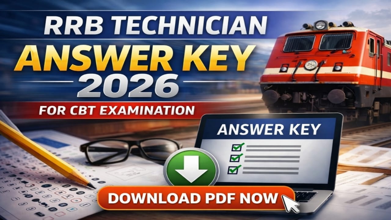 RRB Technician Answer Key 2026 Today Download PDF