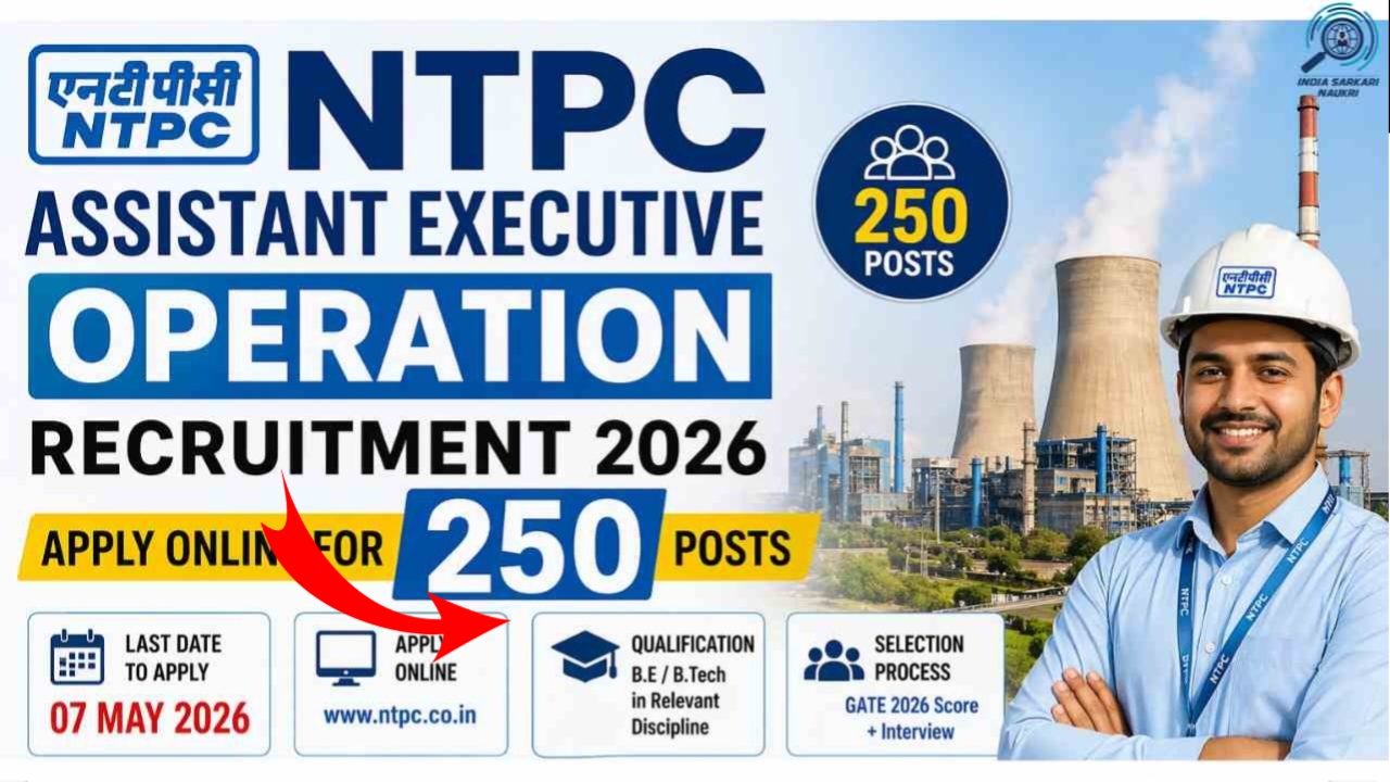 NTPC New Vacancy 2026 : NTPC में 250 पदों पर निकली भर्ती,